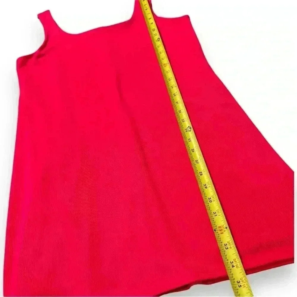 A New Day Women’s Size Large Hot Pink Sleeveless Square Neck Ribbed Mini Dress - Picture 8 of 11